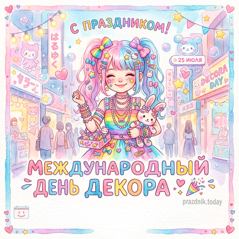 Открытка к Международному дню Декора
