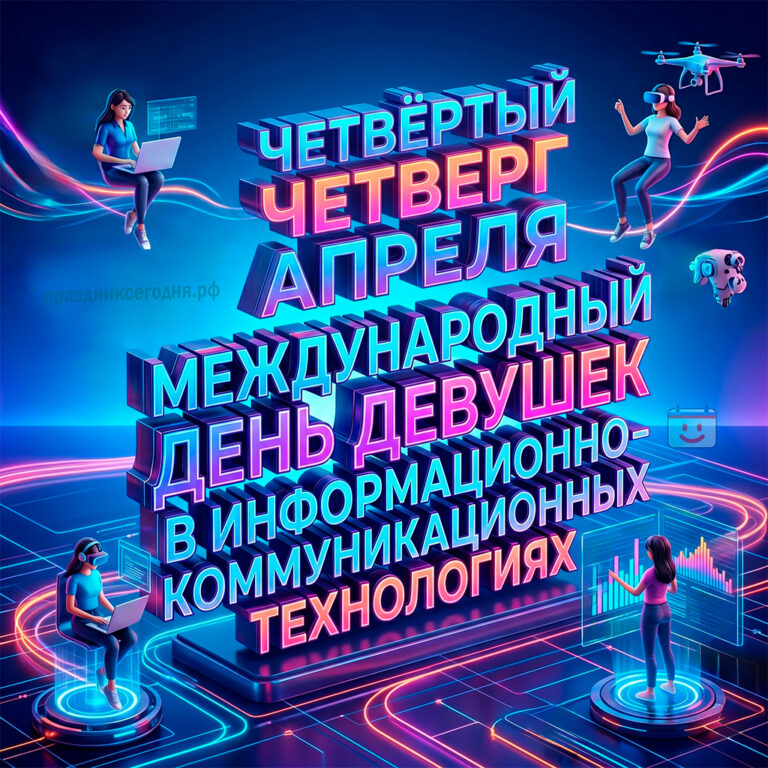 открытка ко дню девушек в информационно-коммуникационных технологиях