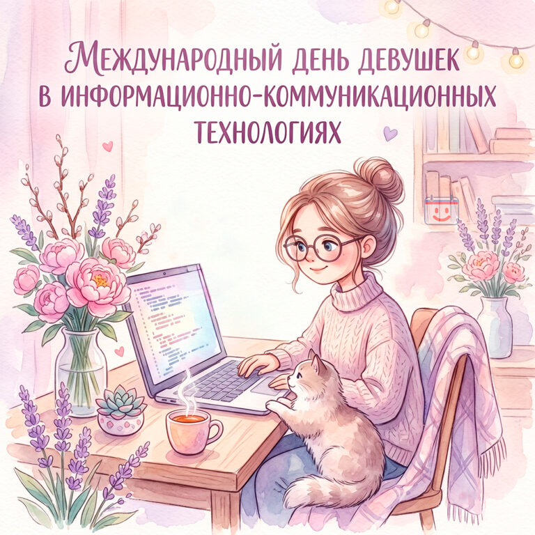 открытка ко дню девушек в информационно-коммуникационных технологиях