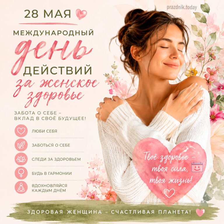 Открытка к Международному дню действий за женское здоровье 28 мая