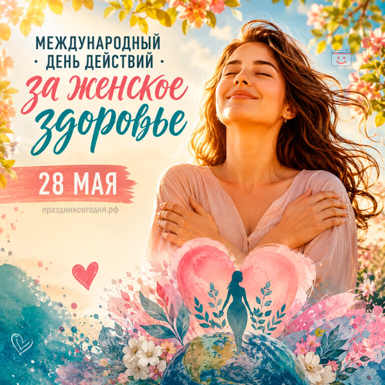 Открытка к Международному дню действий за женское здоровье 28 мая