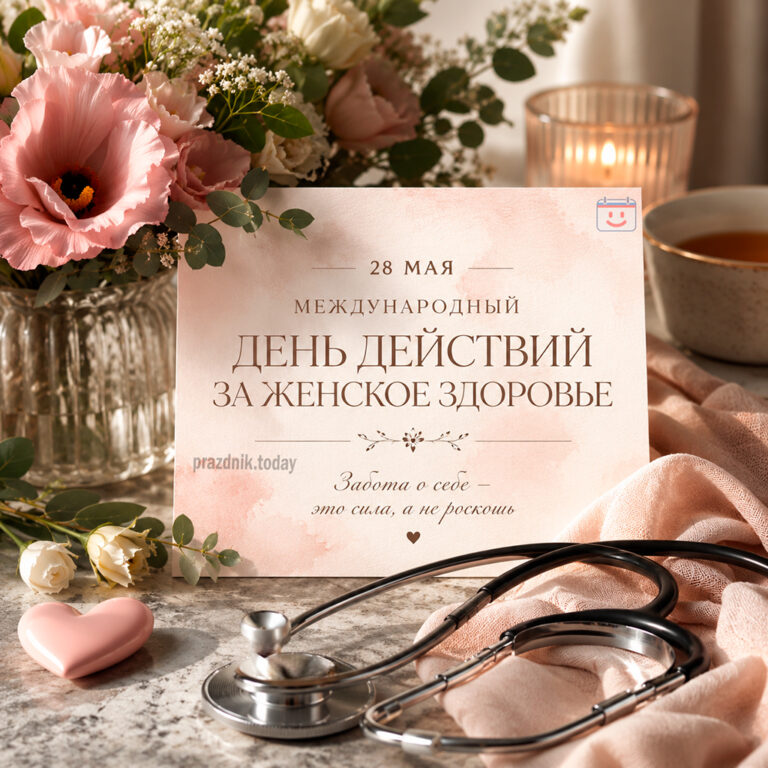 Открытка к Международному дню действий за женское здоровье 28 мая