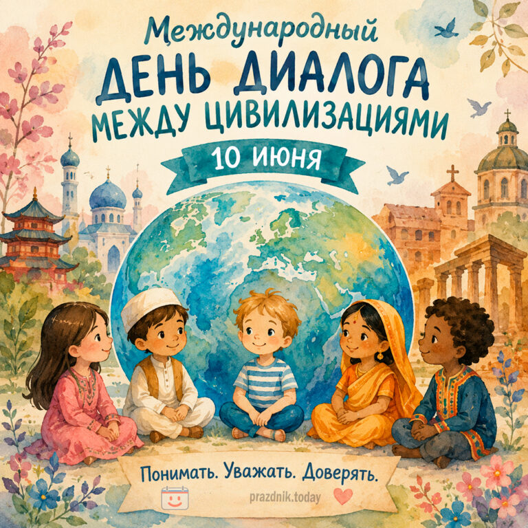Открытка к Международному дню диалога между цивилизациями 10 июня