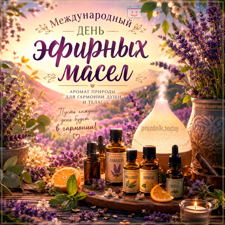 Открытка к Международному дню эфирных масел 11 июля