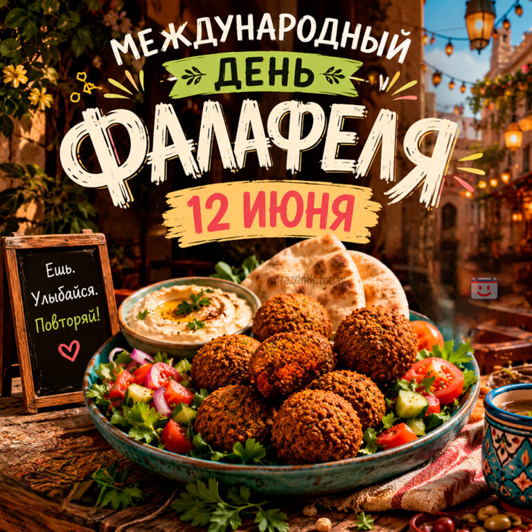 Открытка к Международному дню фалафеля 12 июня