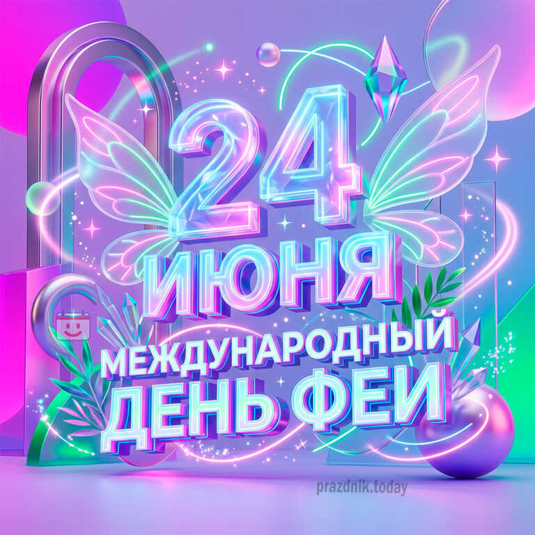 Открытка к Международному дню феи 24 июня