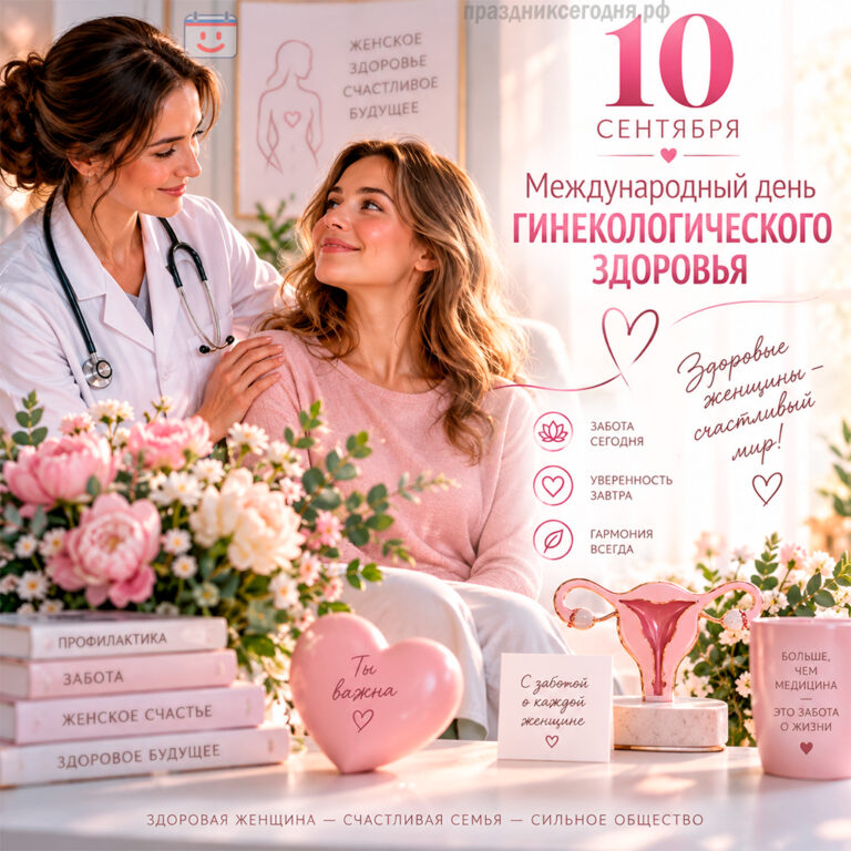 Открытка к Международному дню гинекологического здоровья 10 сентября