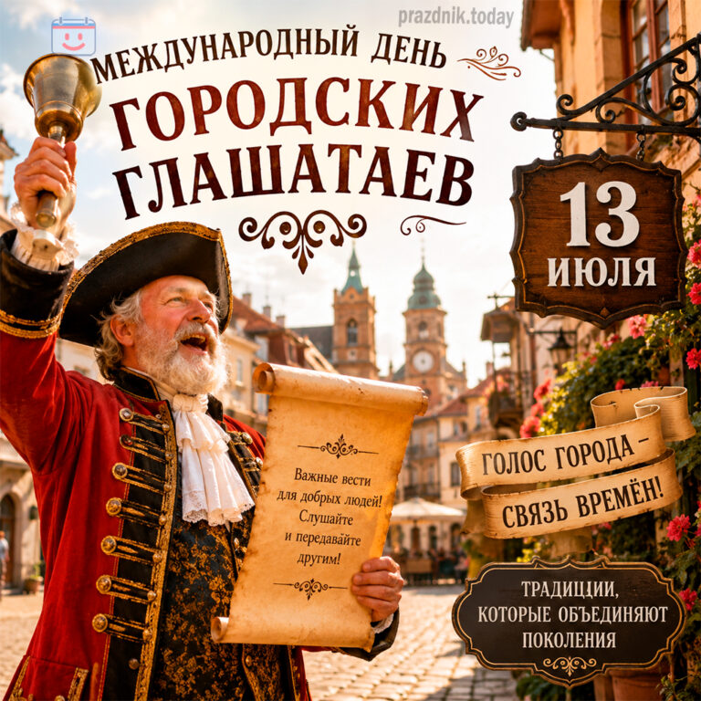 Открытка к Международному дню городских глашатаев