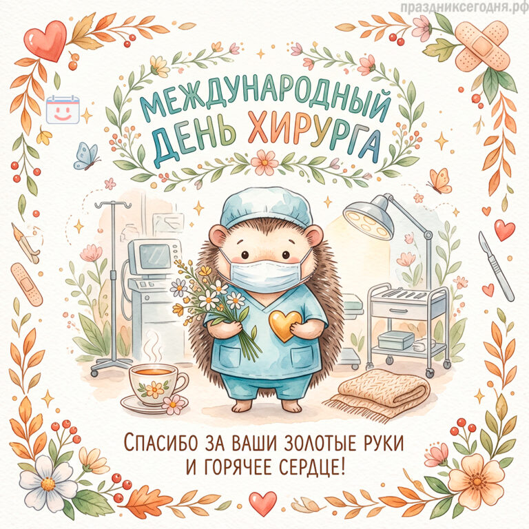 Открытка к Международному дню хирурга