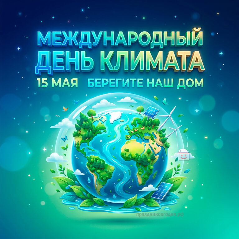 Открытка к Международному дню климата 15 мая