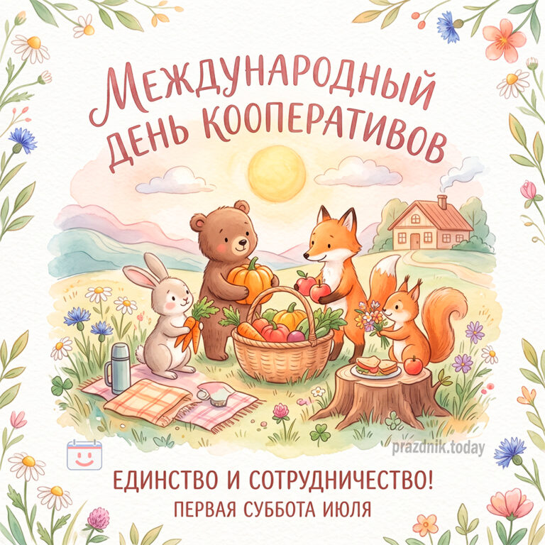 Открытка к Международному дню кооперативов