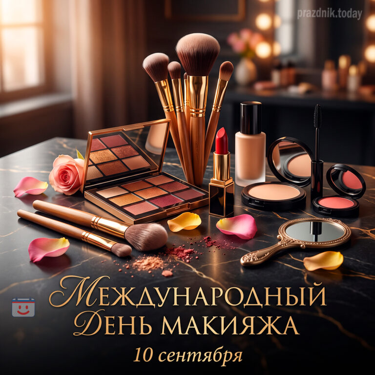 Открытка к Международному дню макияжа 10 сентября