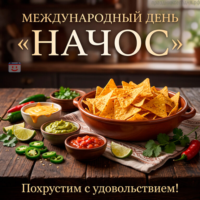 Открытка к Международному дню начос 21 октября