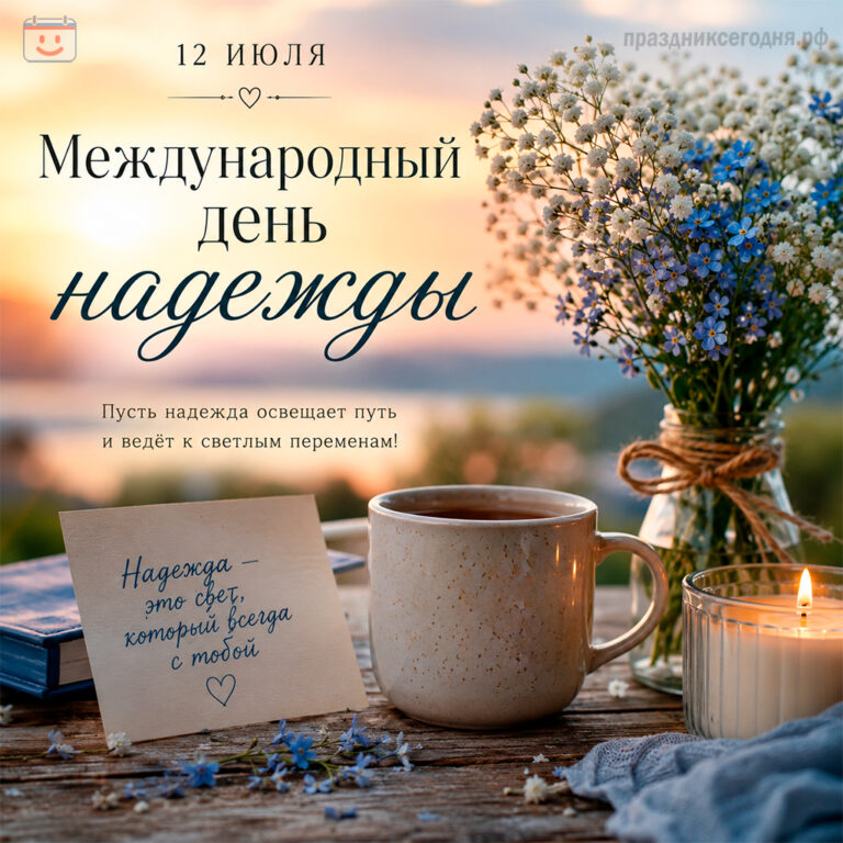 Открытка к Международному дню надежды 12 июля