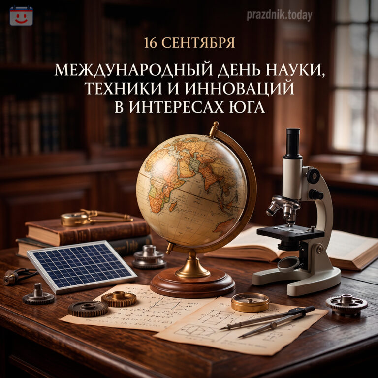 Открытка к Международному дню науки, техники и инноваций в интересах Юга 16 сентября