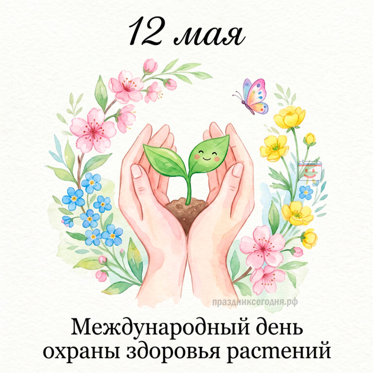 Открытка к Международному дню охраны здоровья растений 12 мая