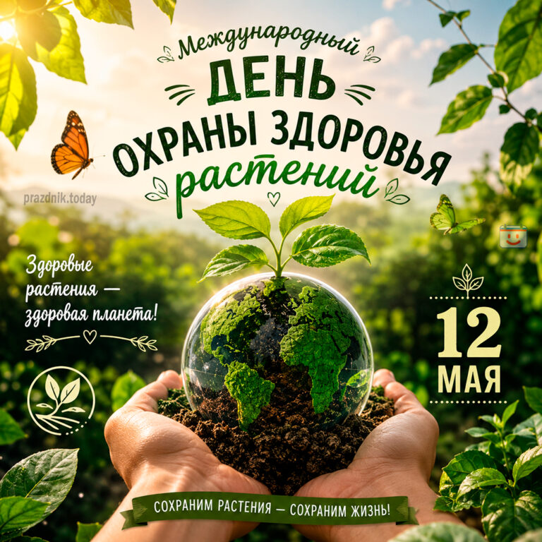 Открытка к Международному дню охраны здоровья растений 12 мая