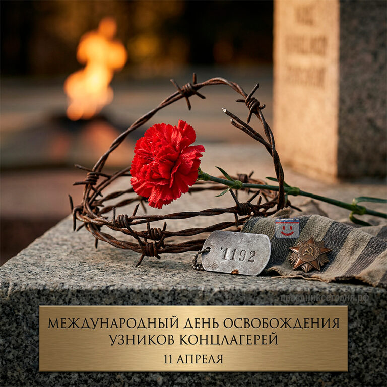 открытка к Международному дню освобождения узников концлагерей 11 апреля