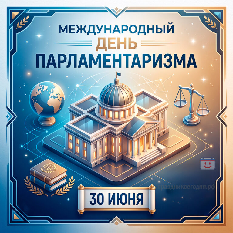 Открытка ко дню парламентаризма 30 июня