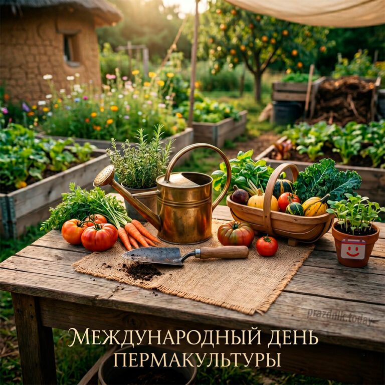 Открытка к Международному дню пермакультуры