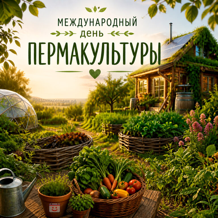 Открытка к Международному дню пермакультуры