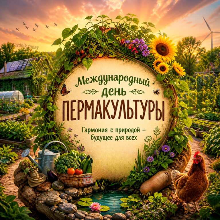 Открытка к Международному дню пермакультуры