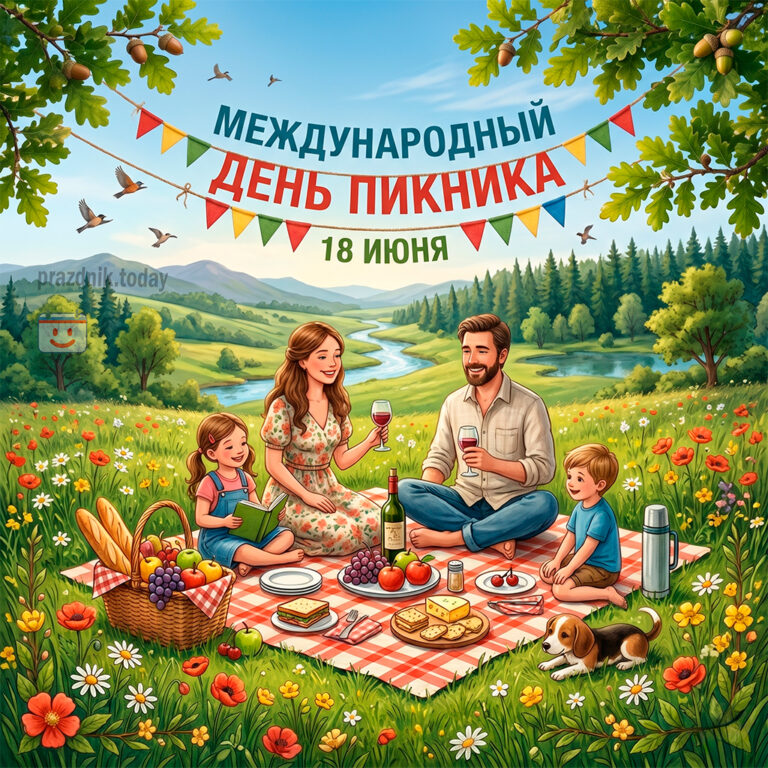 Открытка к Международному дню пикника 18 июня