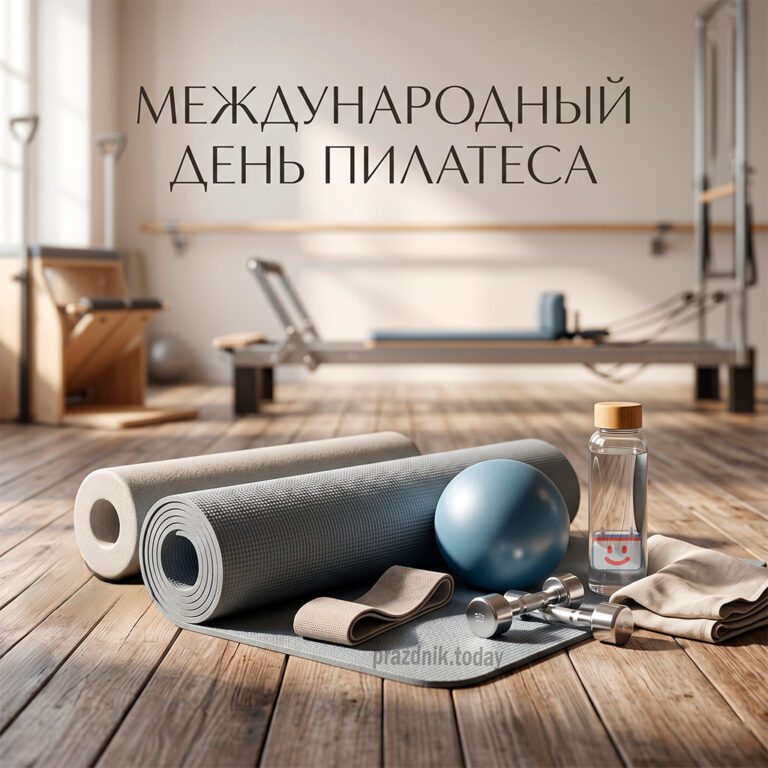 Открытка к Международному дню пилатеса