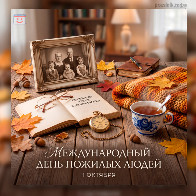 Открытка к Международному дню пожилых людей 1 октября
