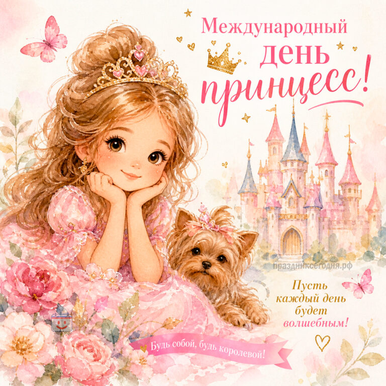Открытка к Международному дню принцесс 5 мая