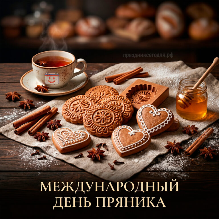 открытка к Международному дню пряника 21 апреля