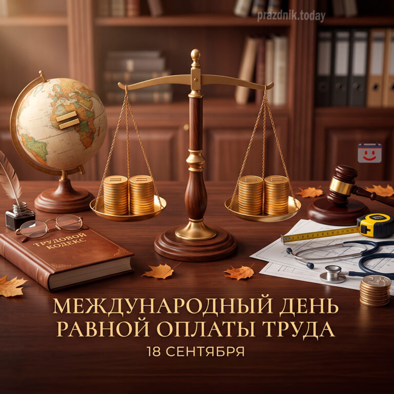 Открытка к Международному дню равной оплаты труда 18 сентября
