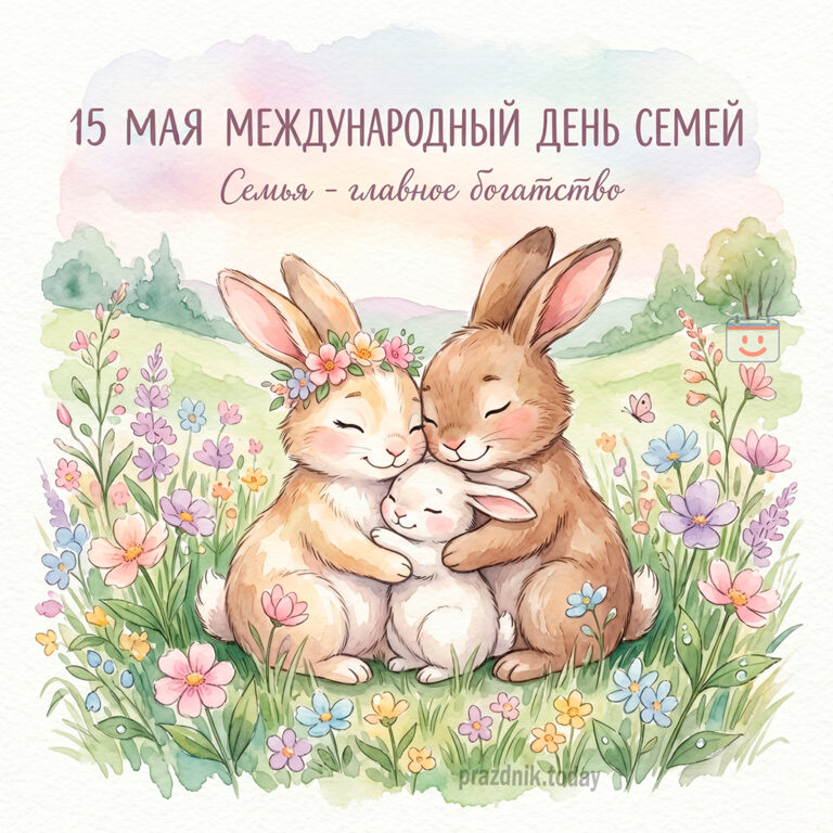 Открытка к Международному дню семей 15 мая