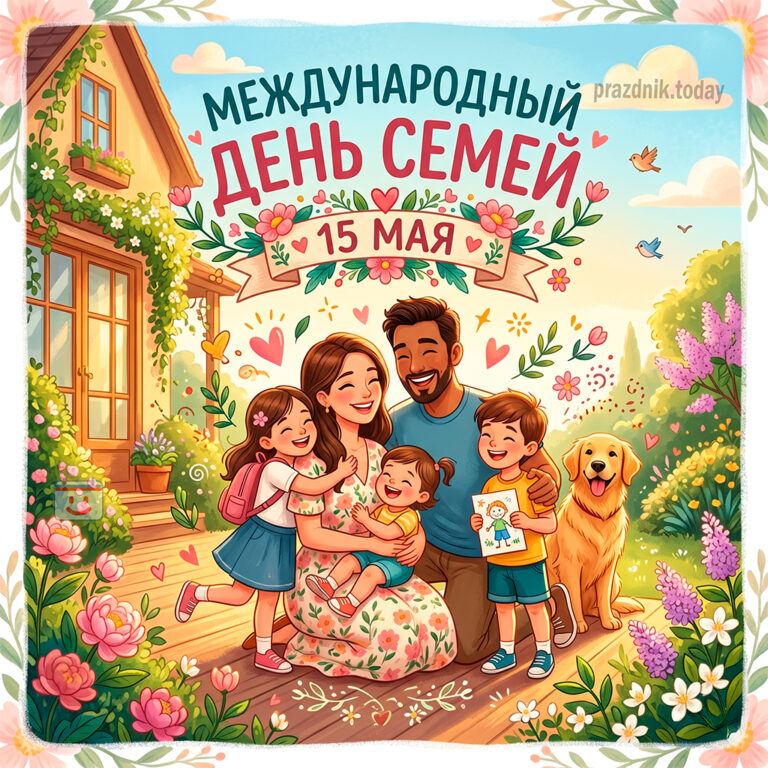 Открытка к Международному дню семей 15 мая