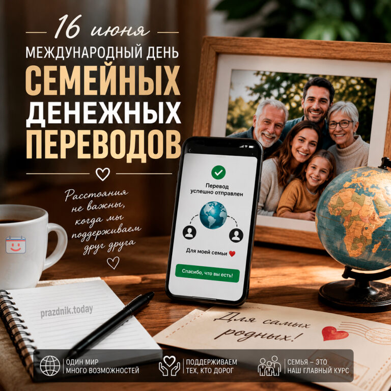 Открытка к Международному дню семейных денежных переводов 16 июня
