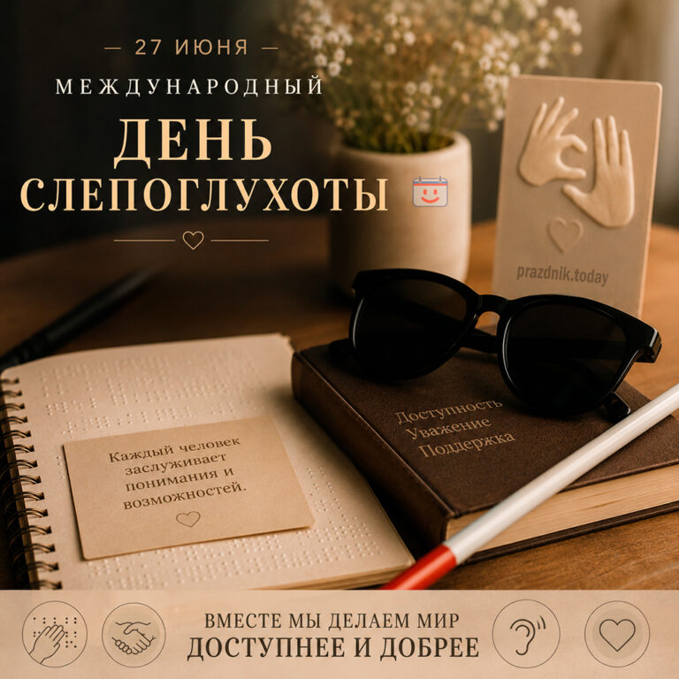 Открытка к Международному дню слепоглухоты 27 июня