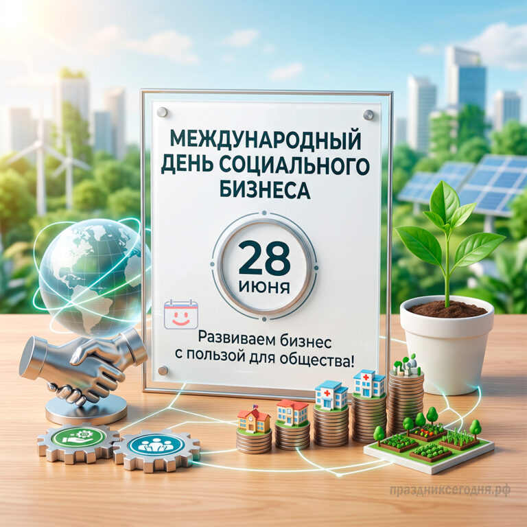 Открытка к Международному дню социального бизнеса 28 июня