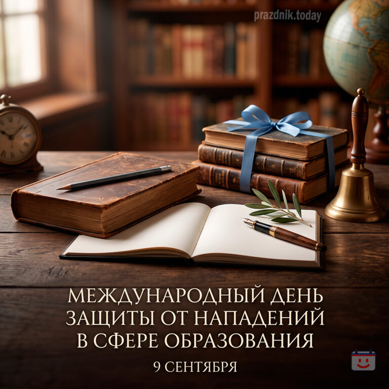 Открытка к Международному дню защиты от нападений в сфере образования 9 сентября