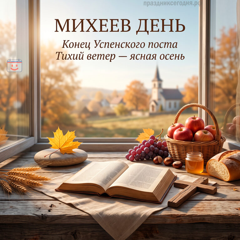 Открытка ко дню Михея Тиховея 27 августа