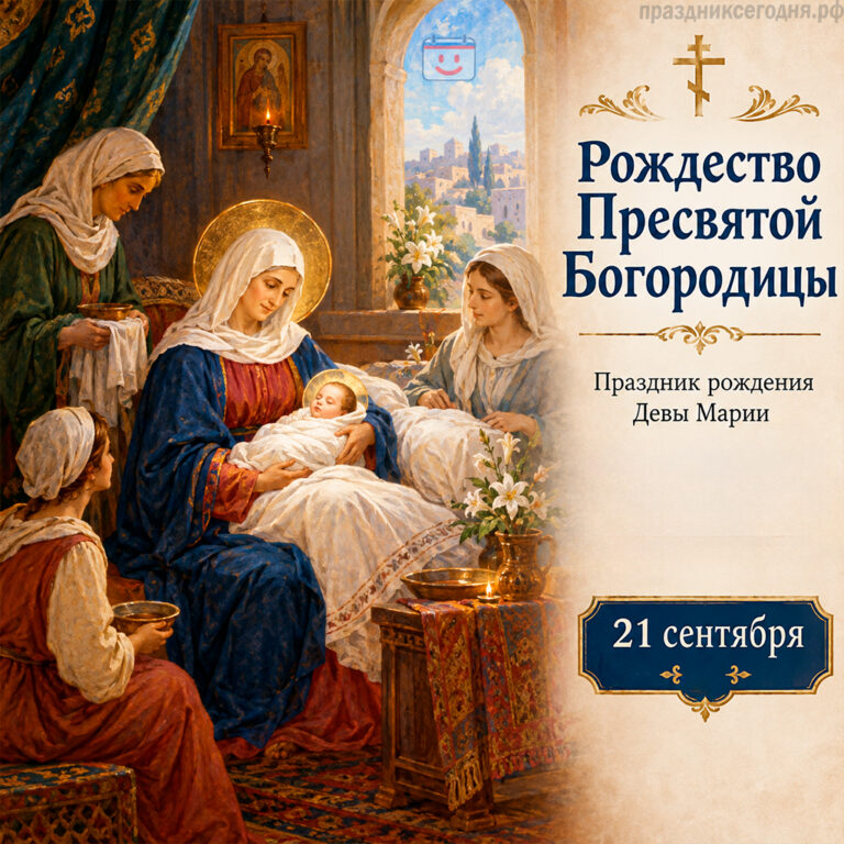 Открытка для праздника Рождество Пресвятой Богородицы 21 сентября