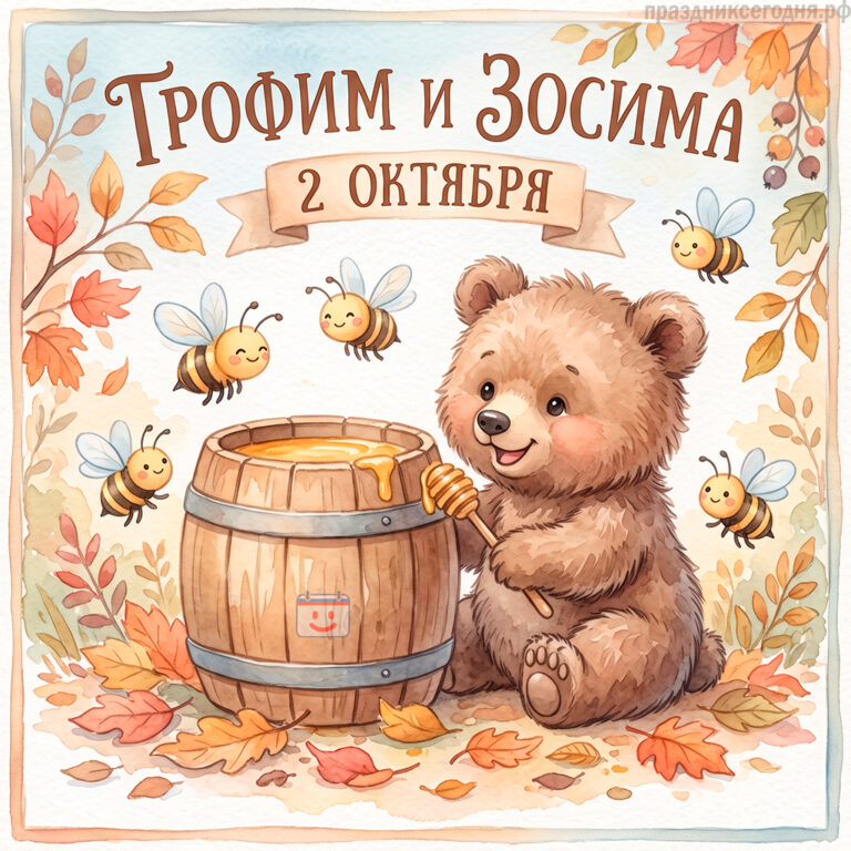 Открытка для праздника Трофим и Зосима 2 октября