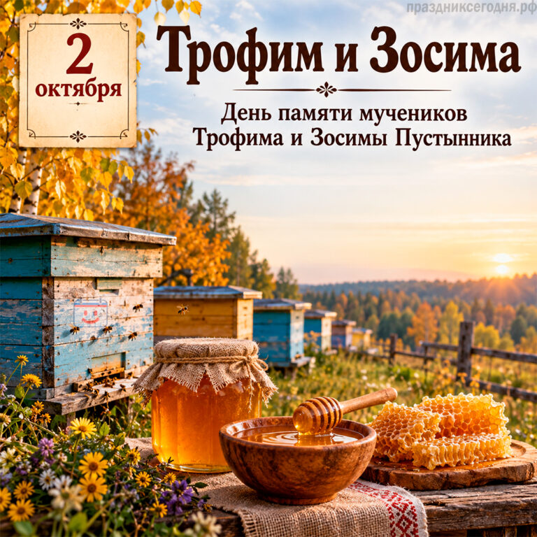 Открытка для праздника Трофим и Зосима 2 октября