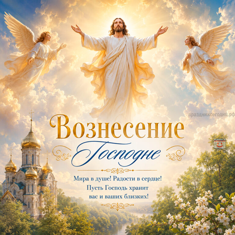 Открытка к празднику Вознесения Господня