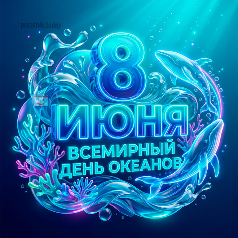 Открытка ко Всемирному дню океанов 8 июня