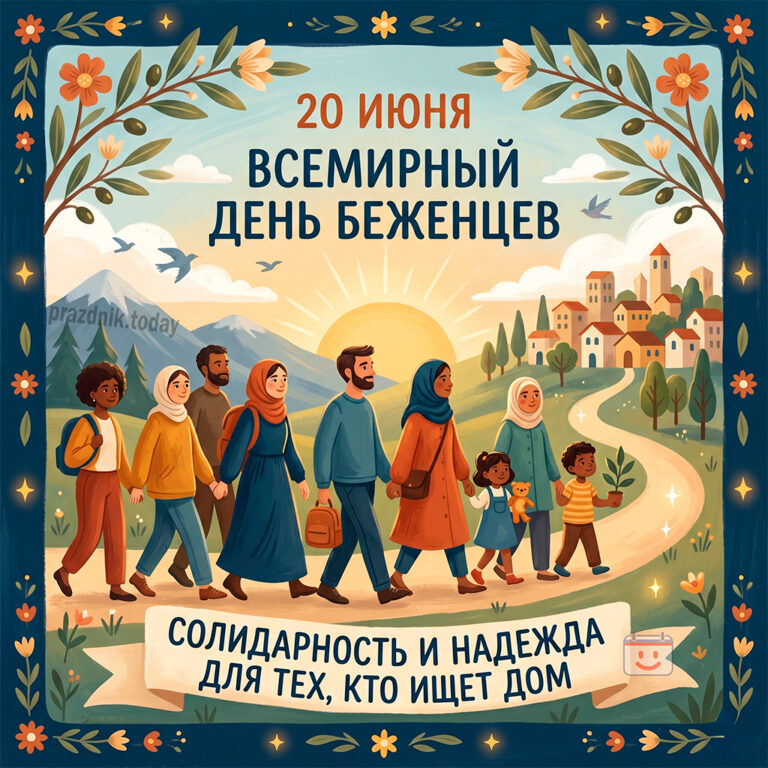 Открытка ко Всемирному дню беженцев 20 июня