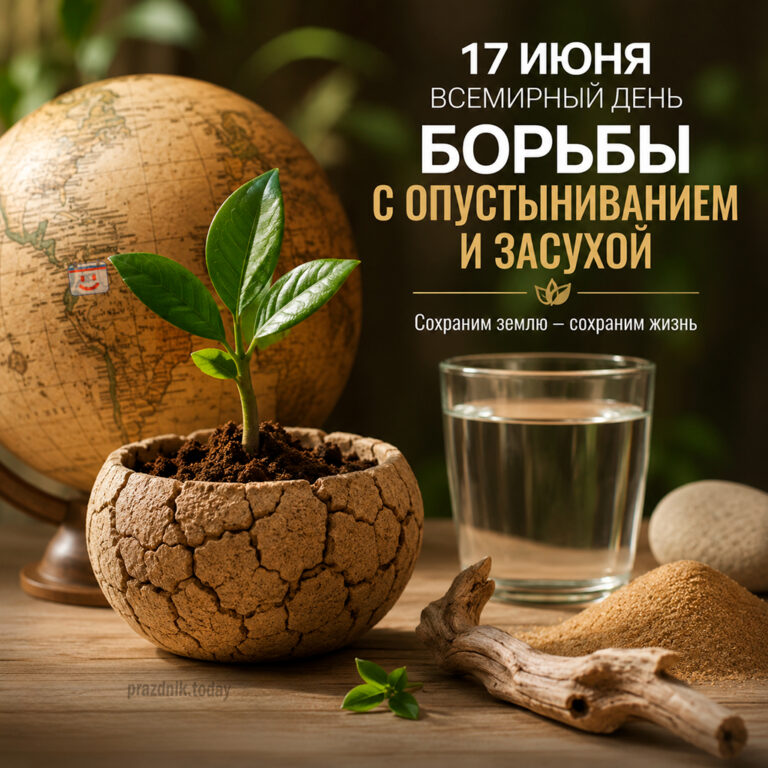 Открытка ко Всемирному дню борьбы с опустыниванием и засухой 17 июня
