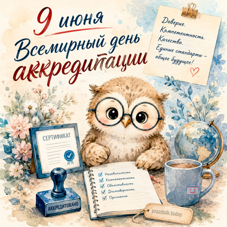 Открытка ко Всемирному дню аккредитации 9 июня