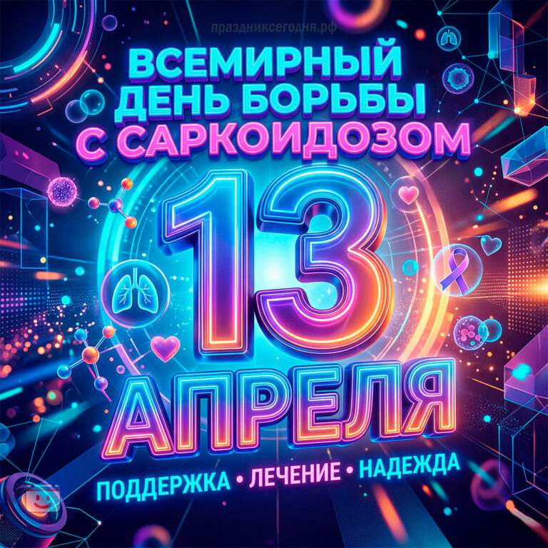 открытка ко Всемирному дню борьбы с саркоидозом 13 апреля
