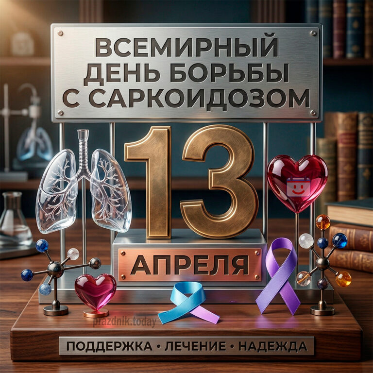 открытка ко Всемирному дню борьбы с саркоидозом 13 апреля