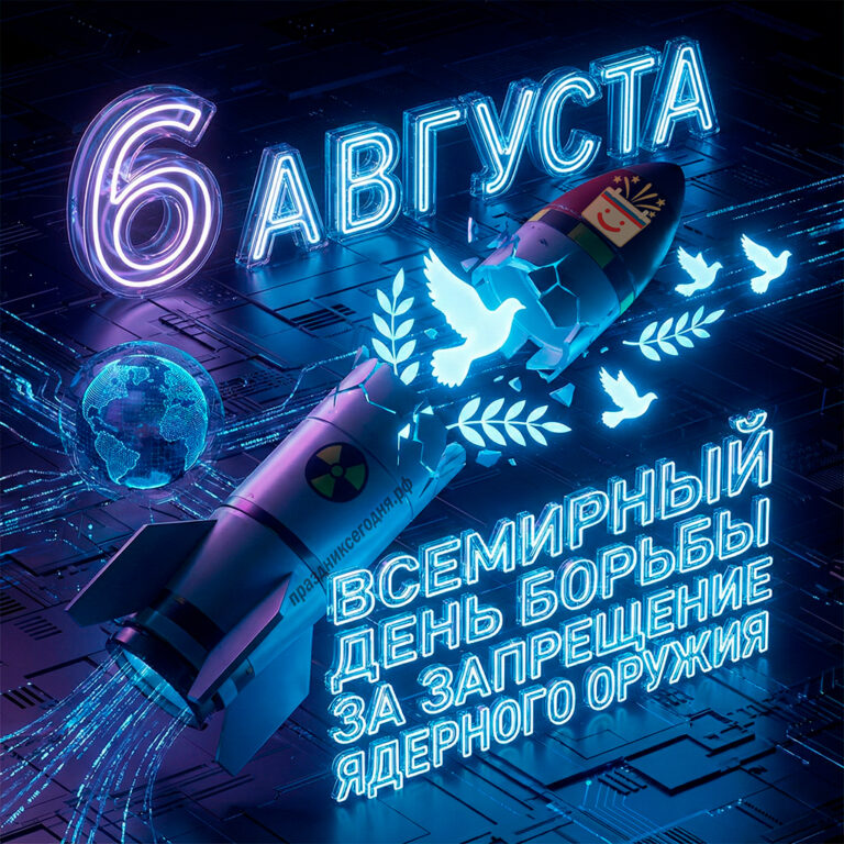 6 августа всемирный день борьбы за запрещение ядерного оружия открытка праздник